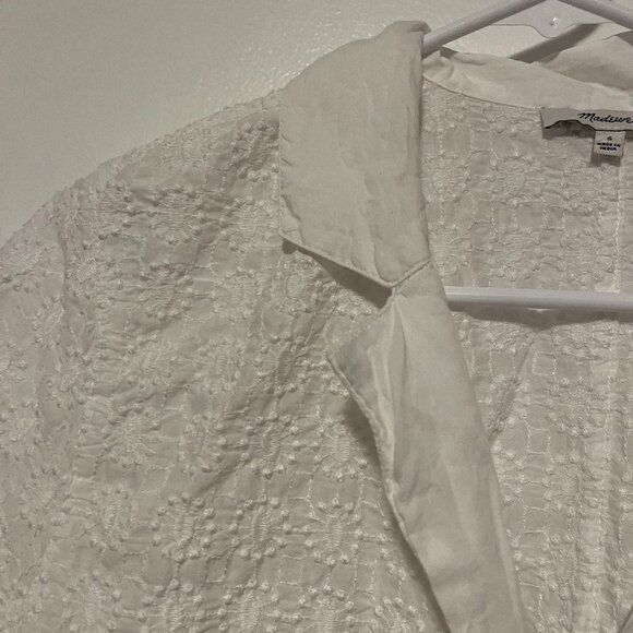 Madewell Embroidered Cropped Resort Shirt -- size S - Picture 3 of 4